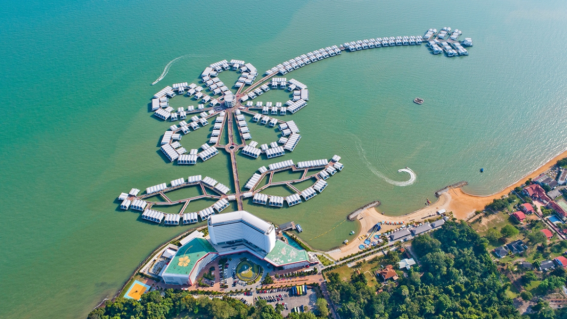 馬來西亞大紅花海上屋泳池別墅VILLA